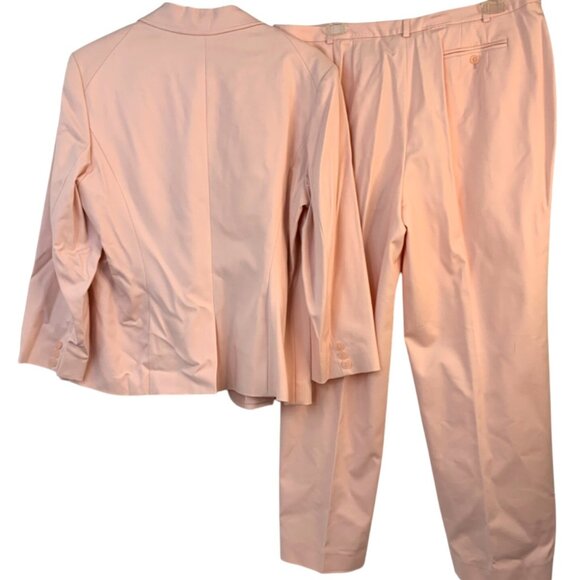 New Talbots Petites Stretch Pink 2 Piece Suit Set Size 16P 8444 - Picture 5 of 8